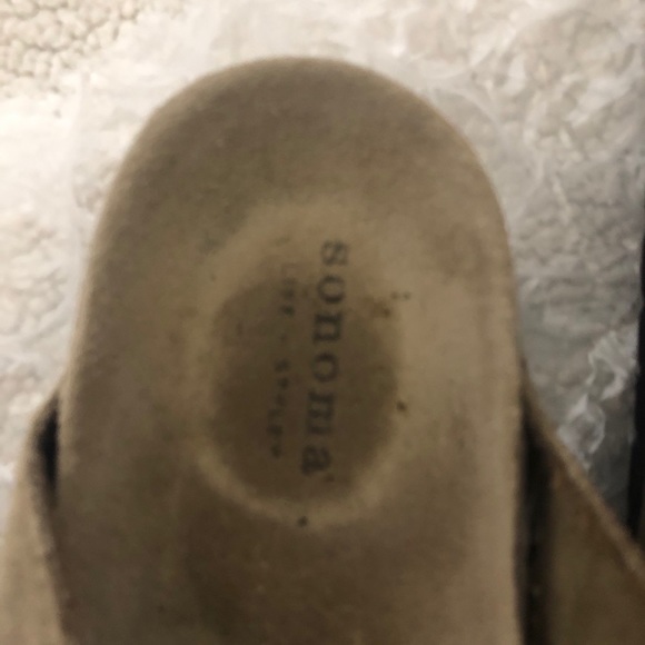 Sonoma Brown Slip On Comfort Clogs Round Toe - Picture 4 of 6